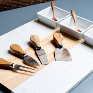 Marble and Wood Charcuterie Board