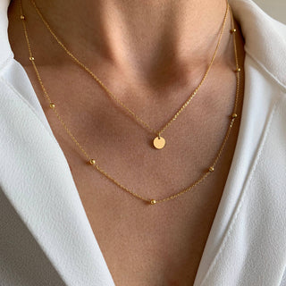 Delicate Golden Double Row Necklace