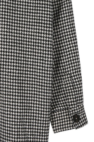 Houndstooth Print Long Shacket