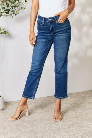 Comfortable Cropped Straight Jeans