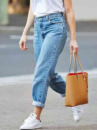 Boyfriend Style Cropped Jeans